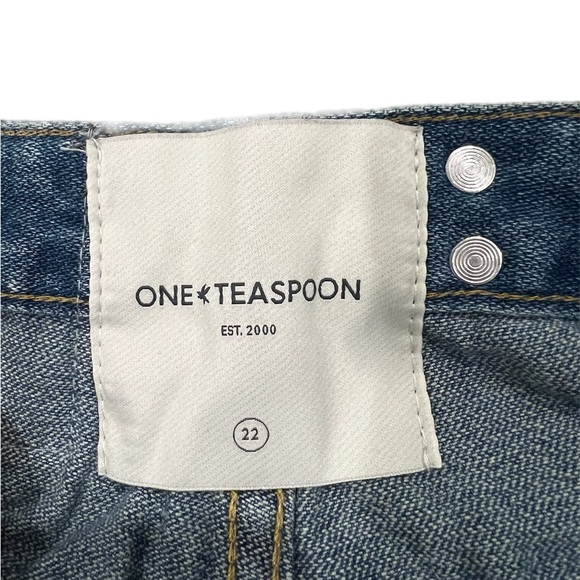 One Teaspoon Light Blue Straight Leg Jeans - Picture 6 of 6